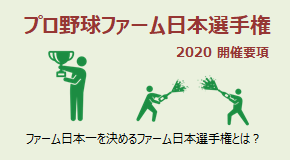 プロ野球ファーム日本選手権　2020 開催要項